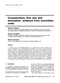 Concentration, firm size and innovation