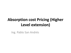 Absorption cost Pricing (Higher Level extension)