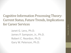 Examining cognitive career theories: Current status, future trends