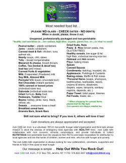 Most needed food list&hellip; Our message is simple &hellip; Help Out While