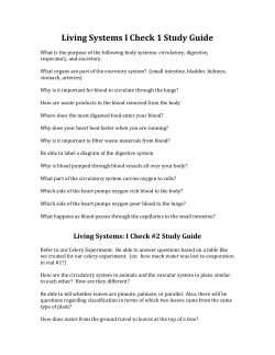 Living Systems I Check 1 Study Guide