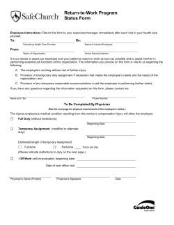 Return-To-Work Status Form