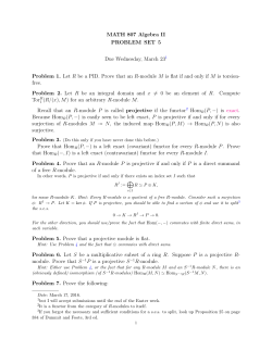 MATH 807 Algebra II PROBLEM SET 5 Due Wednesday, March 231