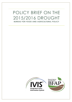 Policy Brief on the 2015/2016 Drought