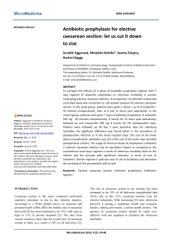 Antibiotic prophylaxis for elective caesarean section: let us cut it