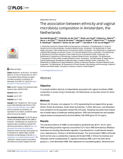 The association between ethnicity and vaginal microbiota