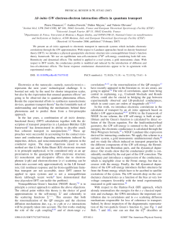 Ab initio GW electron-electron interaction effects in quantum