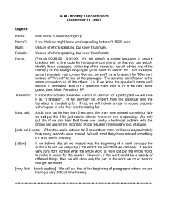 Transcript - Community Wiki