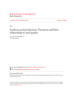 Soybean seed production: Decisions and their relationship to seed