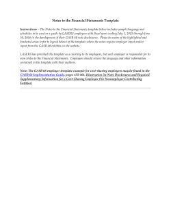 2016 GASB 68 Employer Notes Template