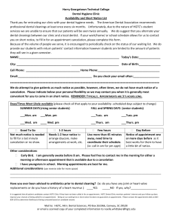 Horry Georgetown Technical College Dental Hygiene Clinic