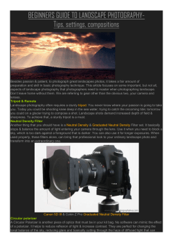beginners guide to landscape photography