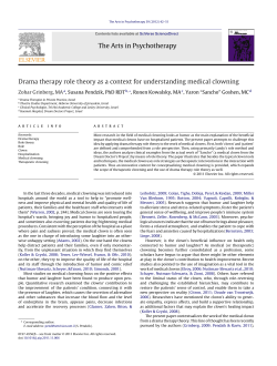 Drama therapy role theory as a context for understanding medical