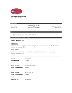 Operations: Dismissal Report