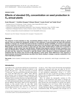 Effects of elevated CO2 concentration on seed production in C3