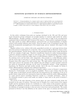 MONOTONE QUOTIENTS OF SURFACE DIFFEOMORPHISMS 1