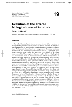 Evolution of the diverse biological roles of inositols