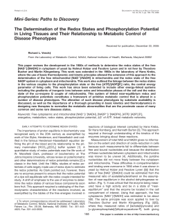The determination of the redox states and phosphorylation potential