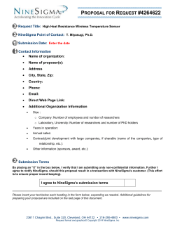 Response Template for Proposals - NineSights