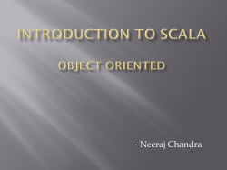 Introduction to Scala Lecture 1