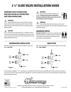 2 1/2" slide valve installation guide