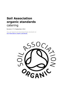 Organic Catering - Soil Association
