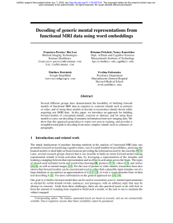 Decoding of generic mental representations from