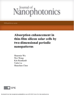 Absorption enhancement in thin-film silicon solar