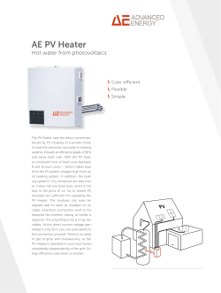 AE PV Heater - Advanced Energy