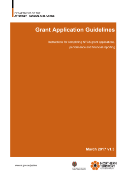 Grant Application Guidelines - Department of the Attorney
