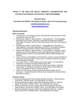 Prove it! The need for quality research, documentation and statistics