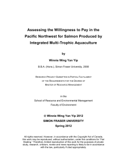 Assessing the Willingness to Pay in the Pacific Northwest