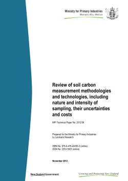 Review of soil carbon measurement methodologies and