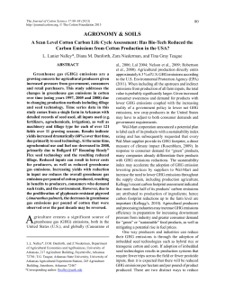 A Scan Level Cotton Carbon Life Cycle Assessment