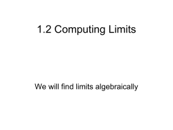 2.2 Computing Limits