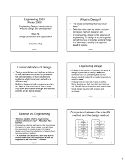 Formal definition of design Science vs