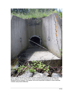 Figure 11. Headwall culvert, receiving stormwater runoff from the