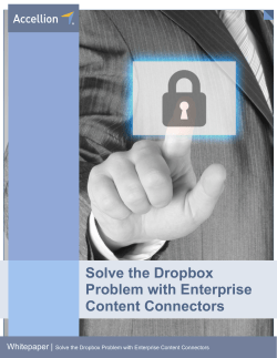 Solve the Dropbox Problem with Enterprise Content