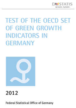 Test of the OECD set of Green Growth Indicators in Germany