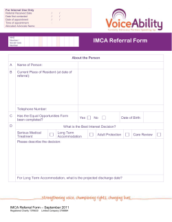 IMCA Referral Form - Adult Social Care