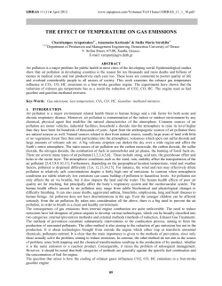 the effect of temperature on gas emissions
