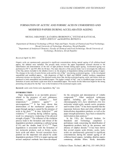 formation of acetic and formic acid in unmodified and modified