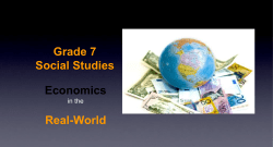 Economics - Real world Grade 7