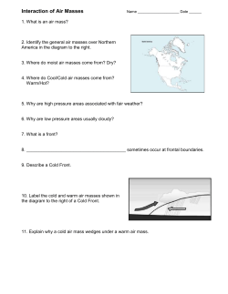 Interaction of Air Masses Notes