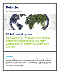 Global Rewards Update New Zealand &ndash; Proposal to introduce