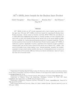 AC 0 MOD 2 lower bounds for the Boolean Inner Product