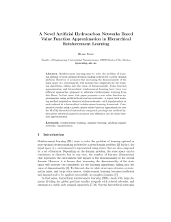 A Novel Artificial Hydrocarbon Networks Based Value Function