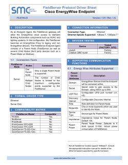 Cisco EnergyWise Endpoint Driver Sheet