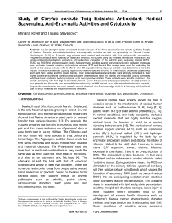 Study of Corylus cornuta Twig Extracts