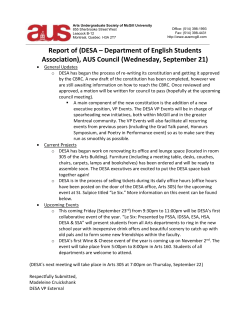 DESA - Arts Undergraduate Society of McGill University